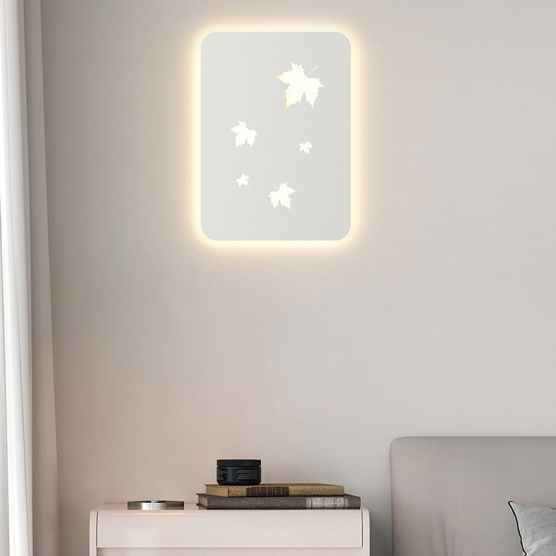 Rectangular Maple Leaves Full Wall Lamp
