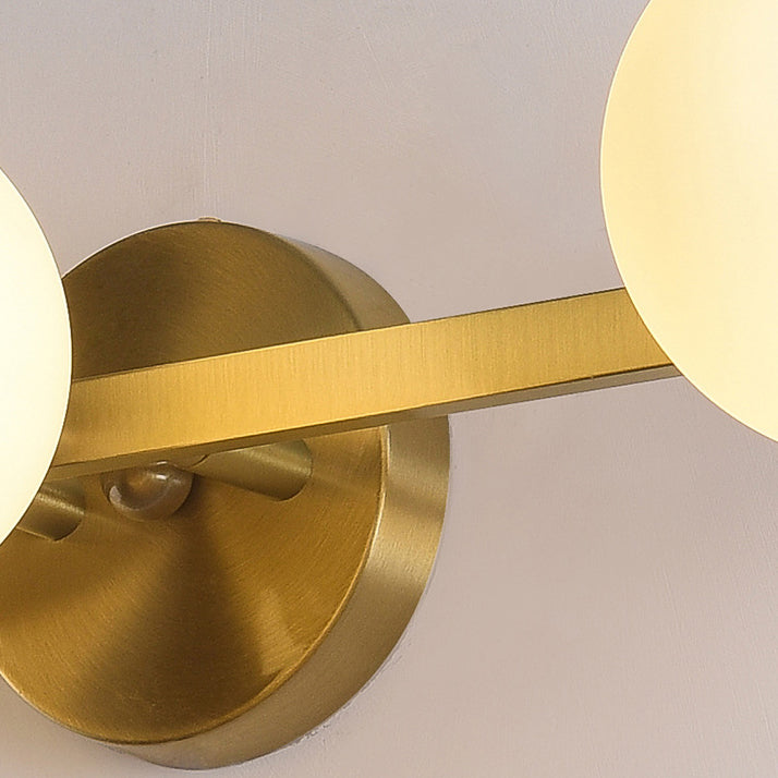 Orbs Stitching Straight Line 3-Light Wall Lamp