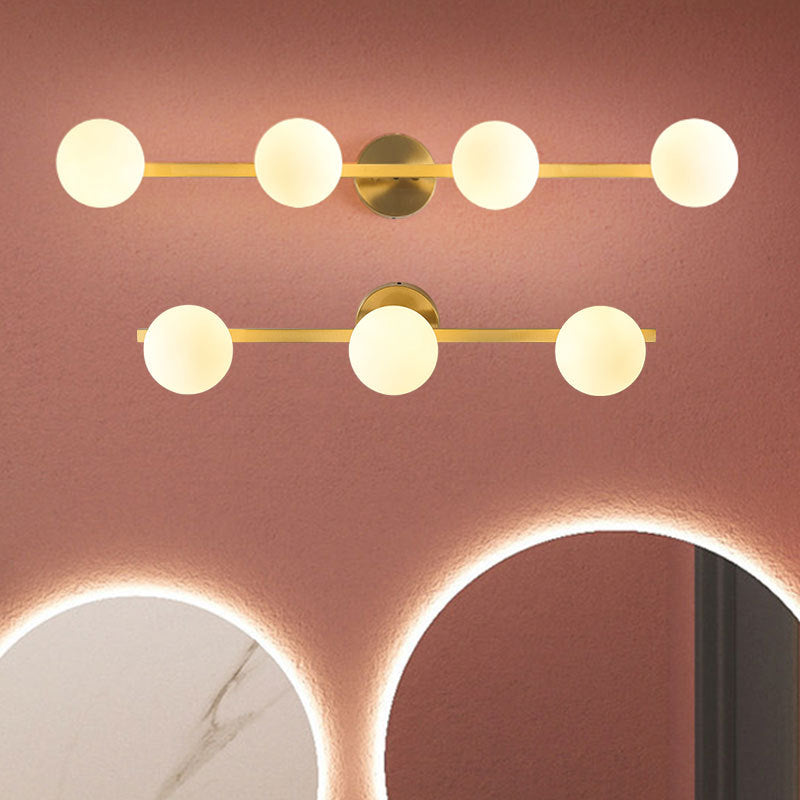 Orbs Stitching Straight Line 3-Light Wall Lamp