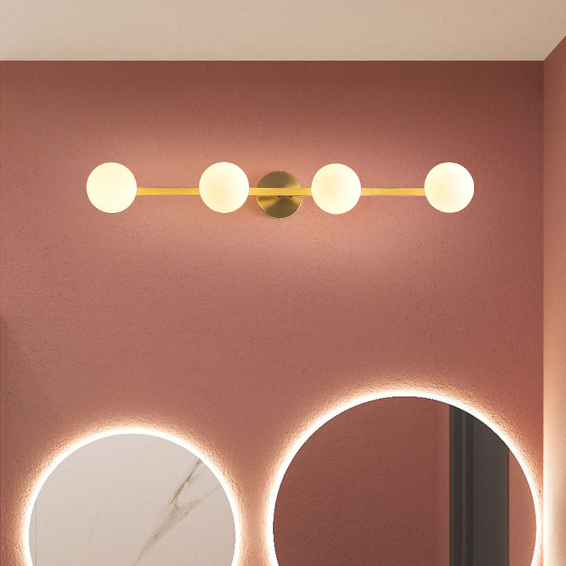 Orbs Stitching Straight Line 3-Light Wall Lamp