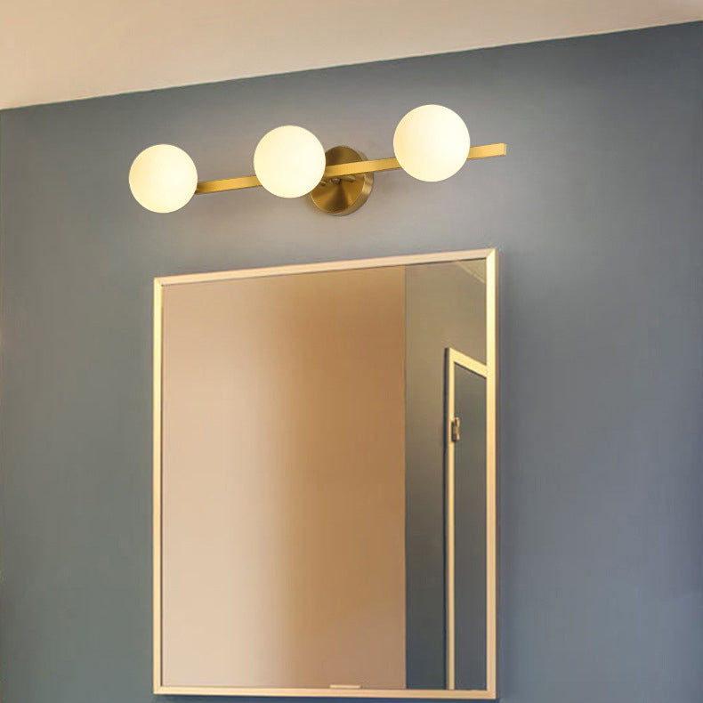Orbs Stitching Straight Line 3-Light Wall Lamp