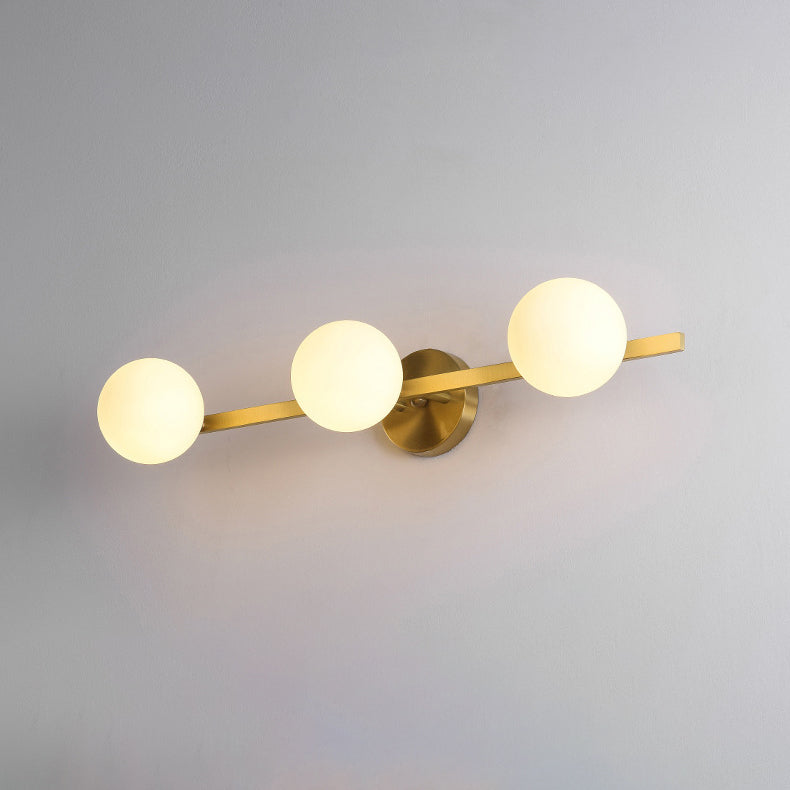 Orbs Stitching Straight Line 3-Light Wall Lamp