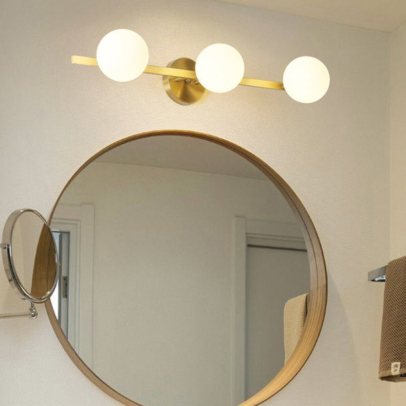 Orbs Stitching Straight Line 3-Light Wall Lamp
