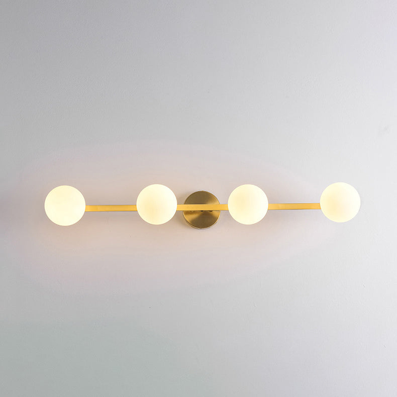 Orbs Stitching Straight Line 3-Light Wall Lamp