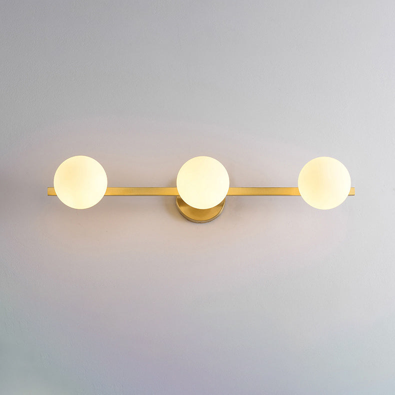 Orbs Stitching Straight Line 3-Light Wall Lamp