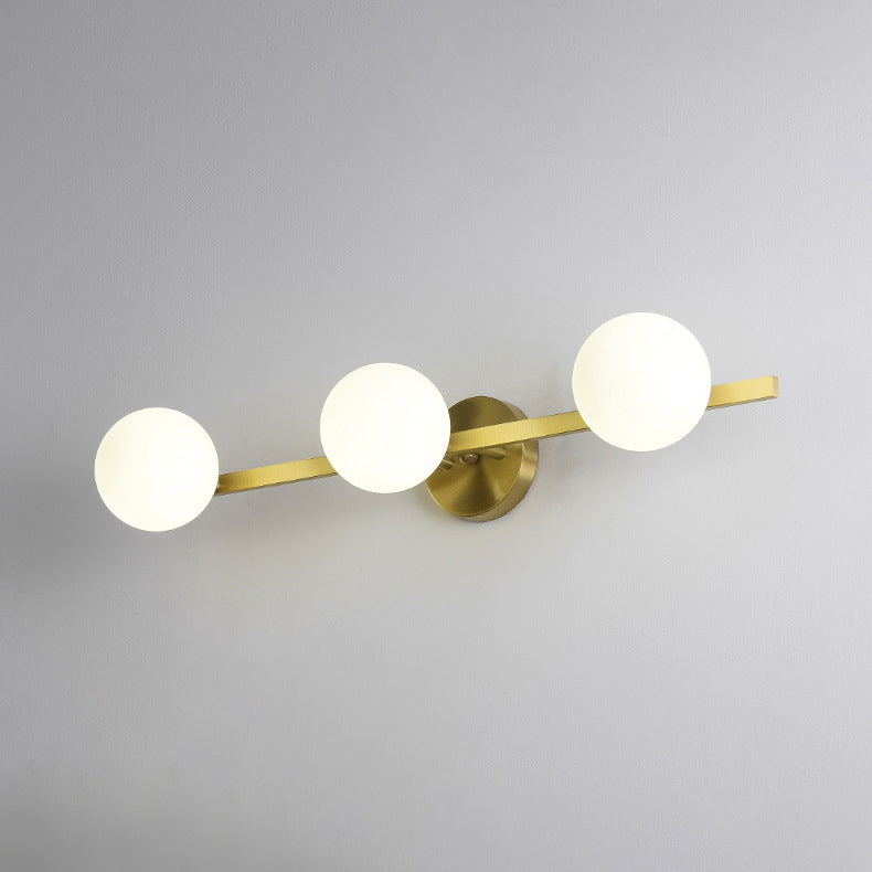 Orbs Stitching Straight Line 3-Light Wall Lamp