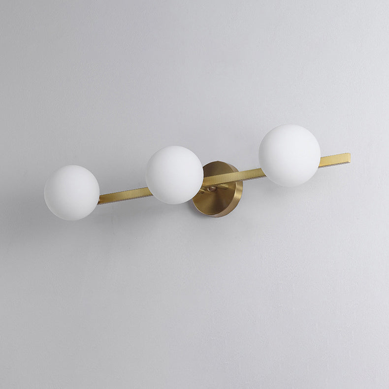 Orbs Stitching Straight Line 3-Light Wall Lamp