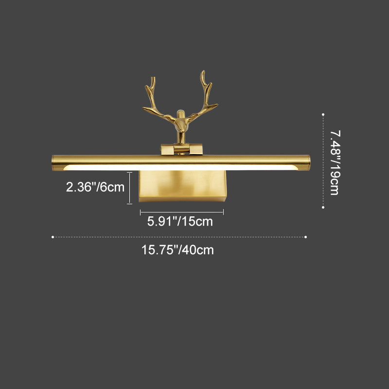 Deer Full Copper Acrylic Wall Lamp