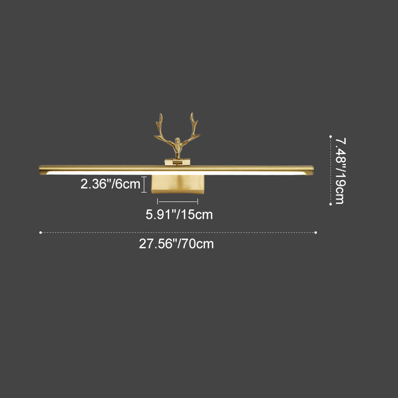 Deer Full Copper Acrylic Wall Lamp