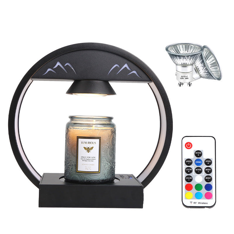 Round Tempered Glass Aluminum Table Lamp