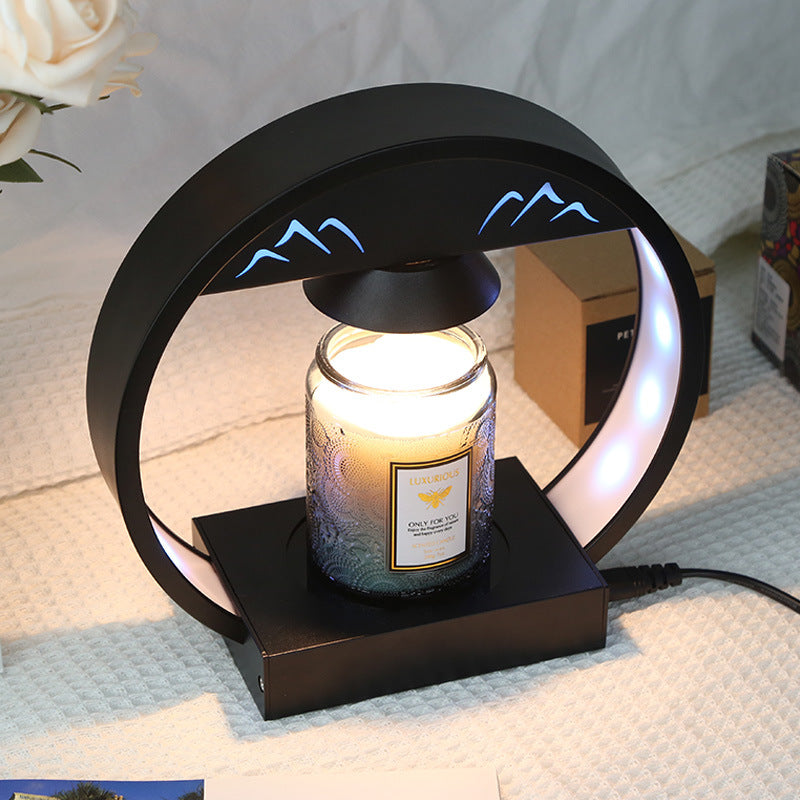 Round Tempered Glass Aluminum Table Lamp