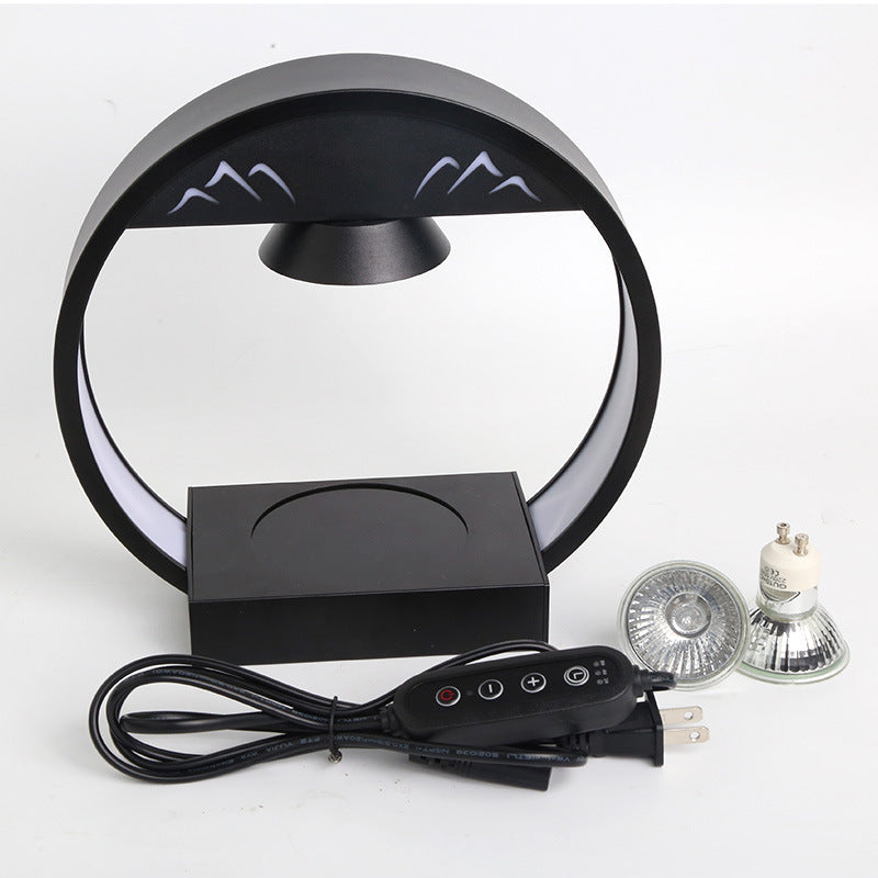 Round Tempered Glass Aluminum Table Lamp