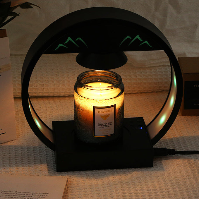 Round Tempered Glass Aluminum Table Lamp