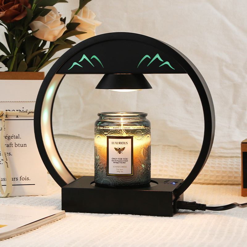 Round Tempered Glass Aluminum Table Lamp