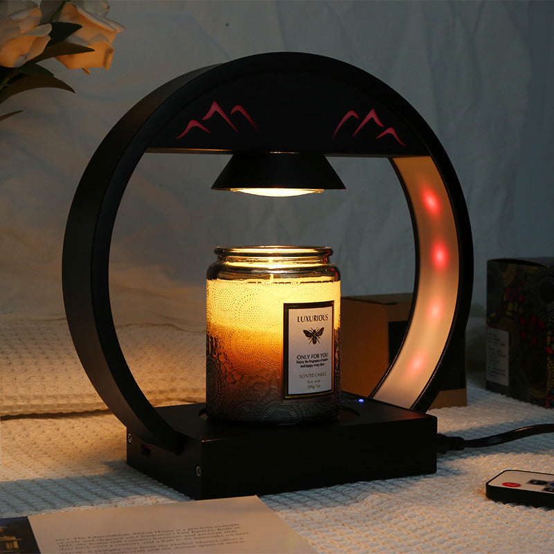 Round Tempered Glass Aluminum Table Lamp