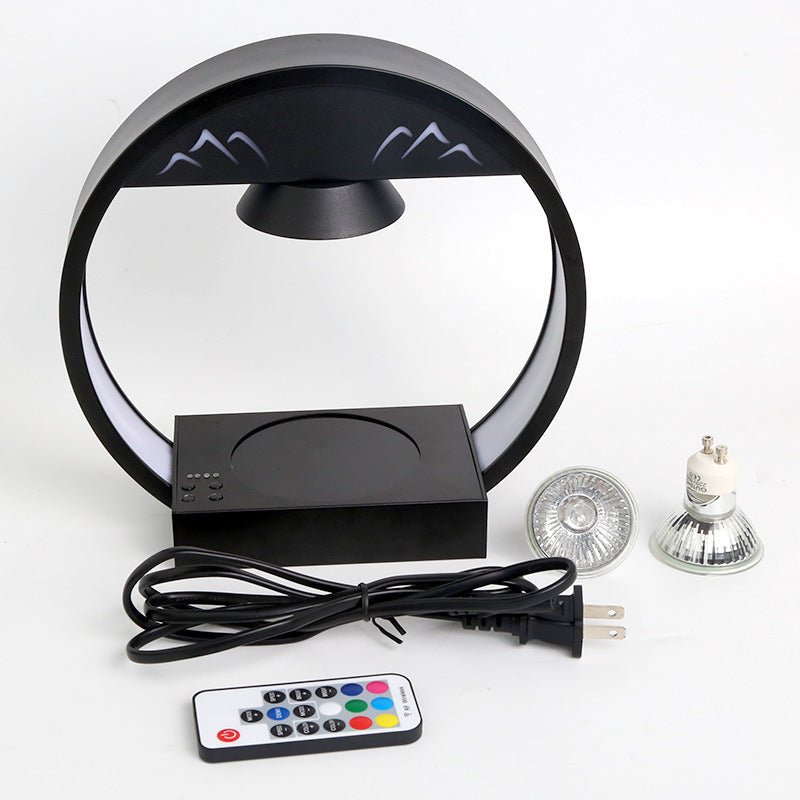 Round Tempered Glass Aluminum Table Lamp