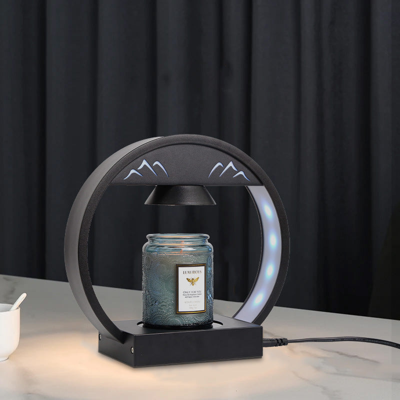 Round Tempered Glass Aluminum Table Lamp