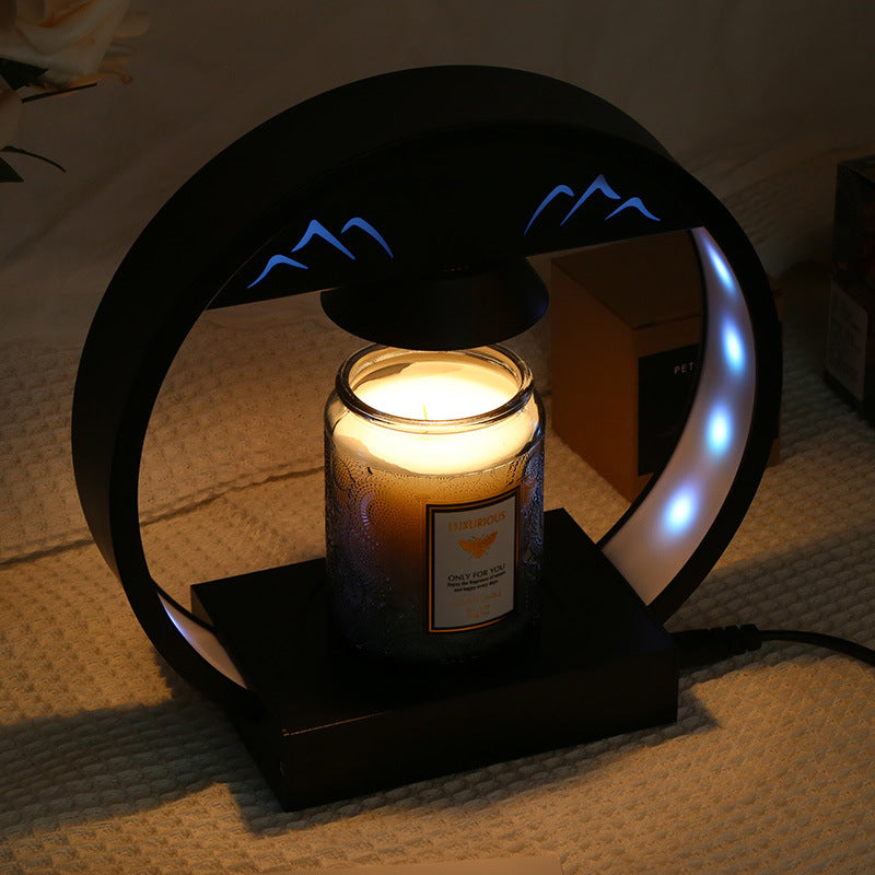 Round Tempered Glass Aluminum Table Lamp