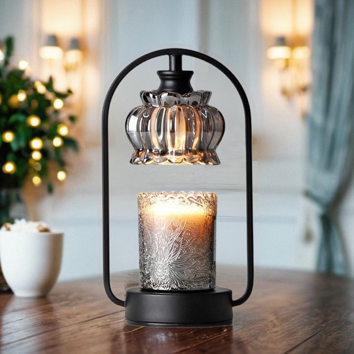 Bud Glass Lampshade Round Table Lamp