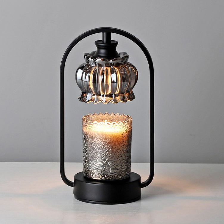 Bud Glass Lampshade Round Table Lamp