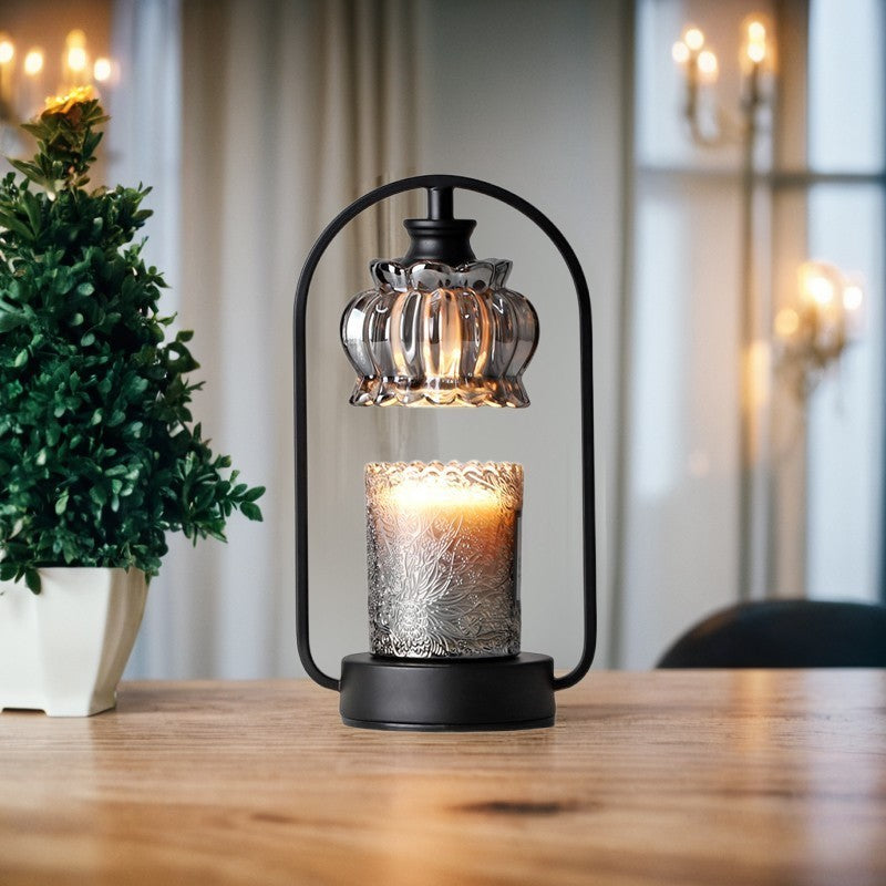 Bud Glass Lampshade Round Table Lamp