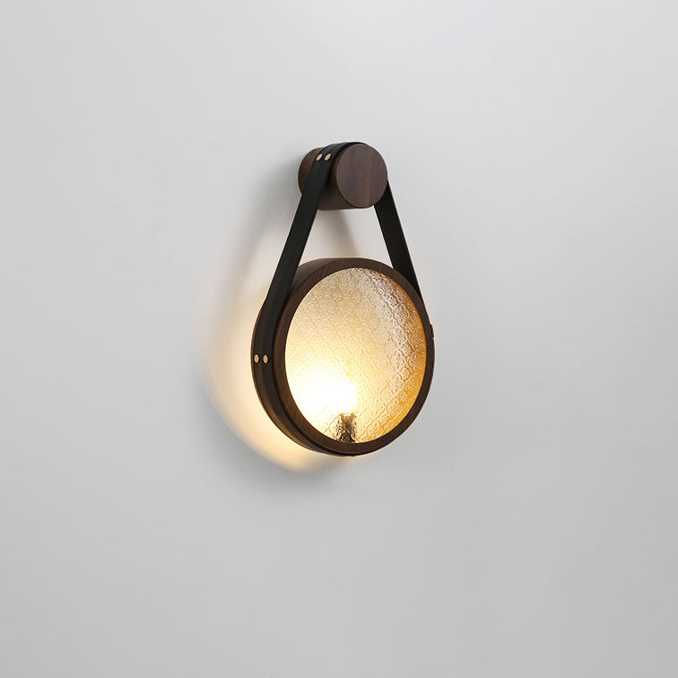 Belt Suspension Round Iron Wall Lamp