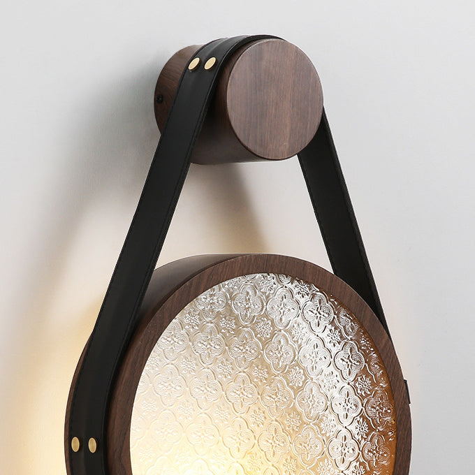 Belt Suspension Round Iron Wall Lamp