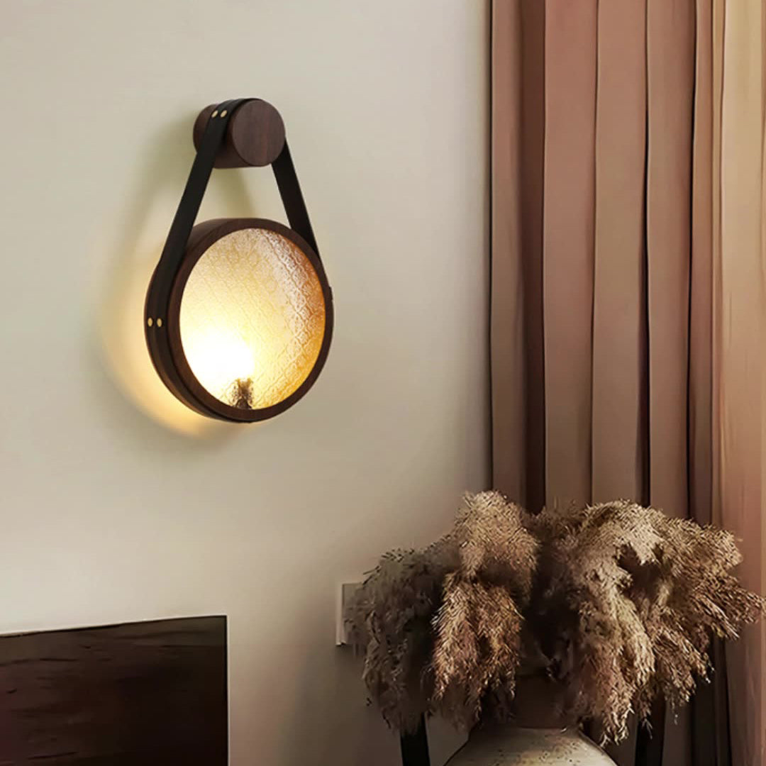 Belt Suspension Round Iron Wall Lamp