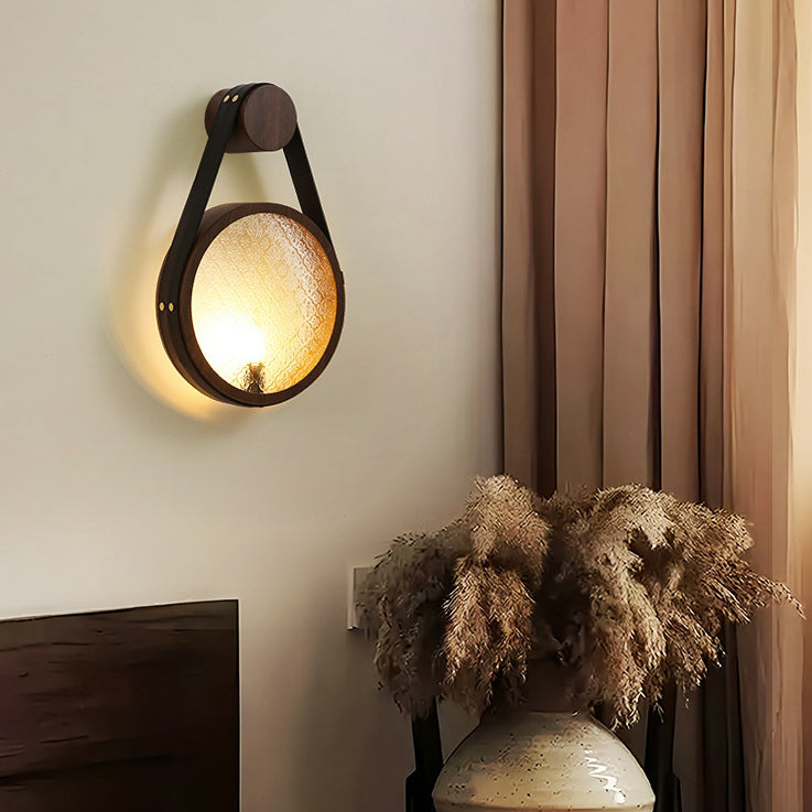 Belt Suspension Round Iron Wall Lamp
