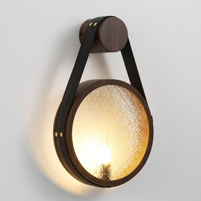 Belt Suspension Round Iron Wall Lamp