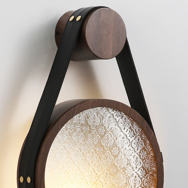 Belt Suspension Round Iron Wall Lamp