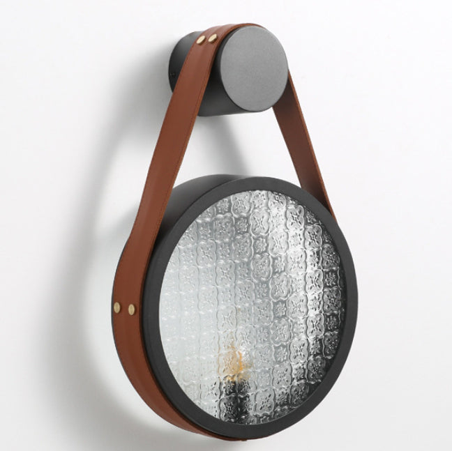 Belt Suspension Round Iron Wall Lamp