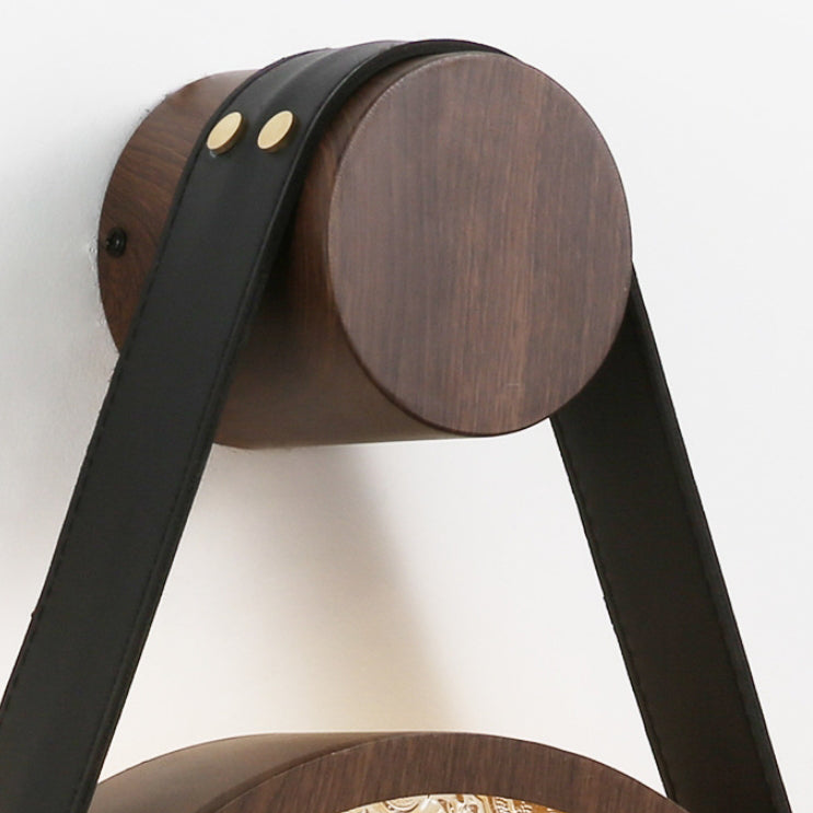 Belt Suspension Round Iron Wall Lamp