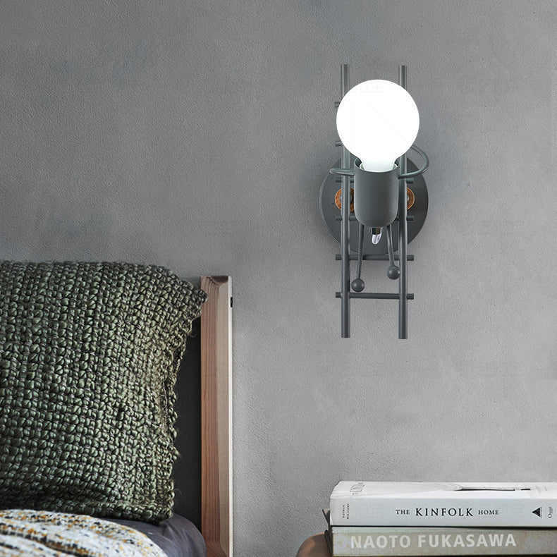 Little Man Climbing Stairs Wall Lamp