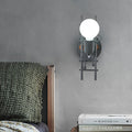 Little Man Climbing Stairs Wall Lamp