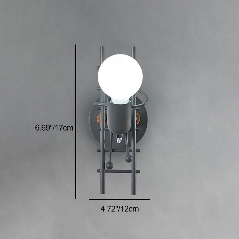 Little Man Climbing Stairs Wall Lamp