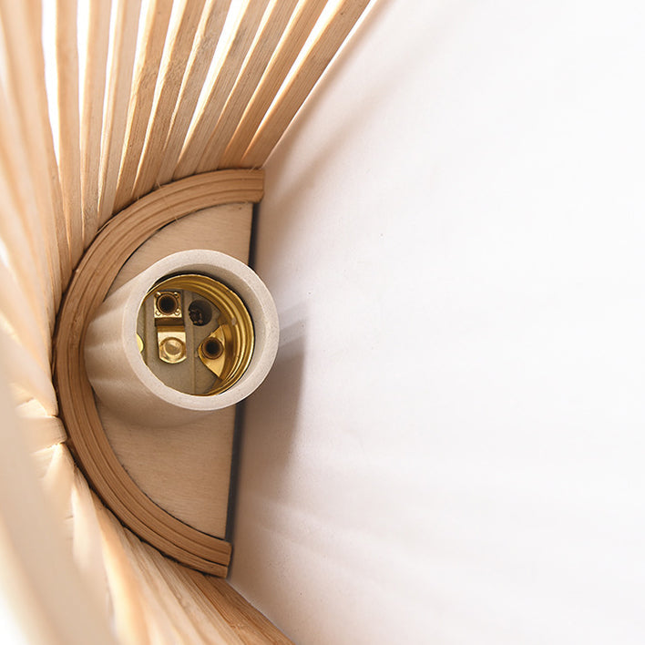Vertical Broom Shape Bamboo Wall Lamp