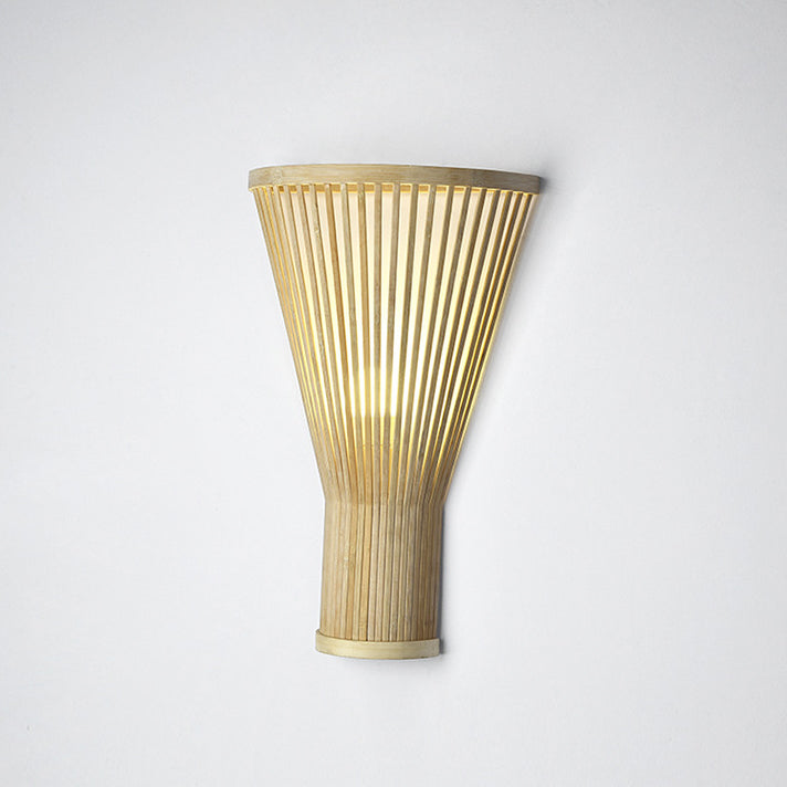 Vertical Broom Shape Bamboo Wall Lamp