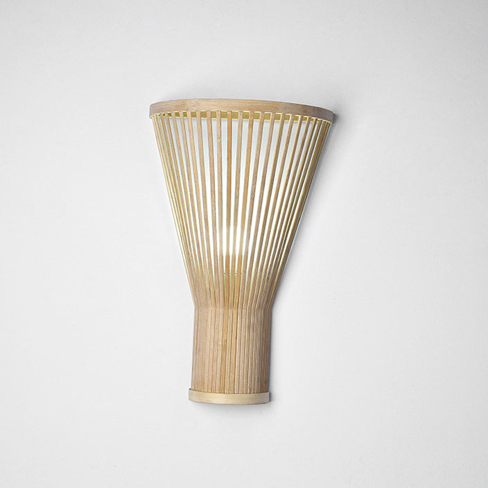 Vertical Broom Shape Bamboo Wall Lamp