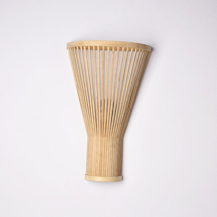 Vertical Broom Shape Bamboo Wall Lamp