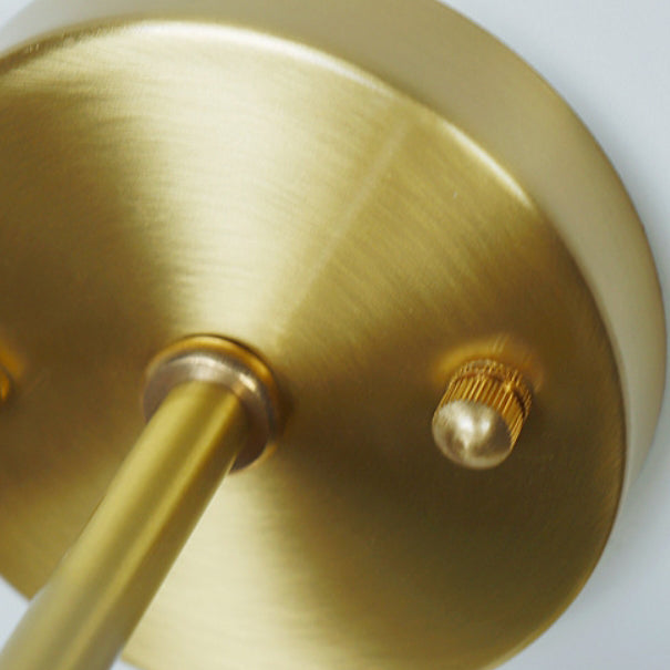 Brass Glass Lampshade Living Wall Lamp