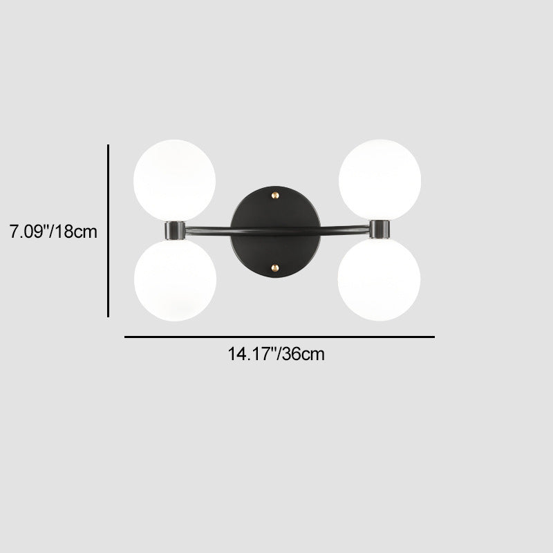 Orbs Acrylic Copper 2/4 2-Light Wall Lamp