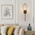 Racket Shape Copper Glass Wall Lamp