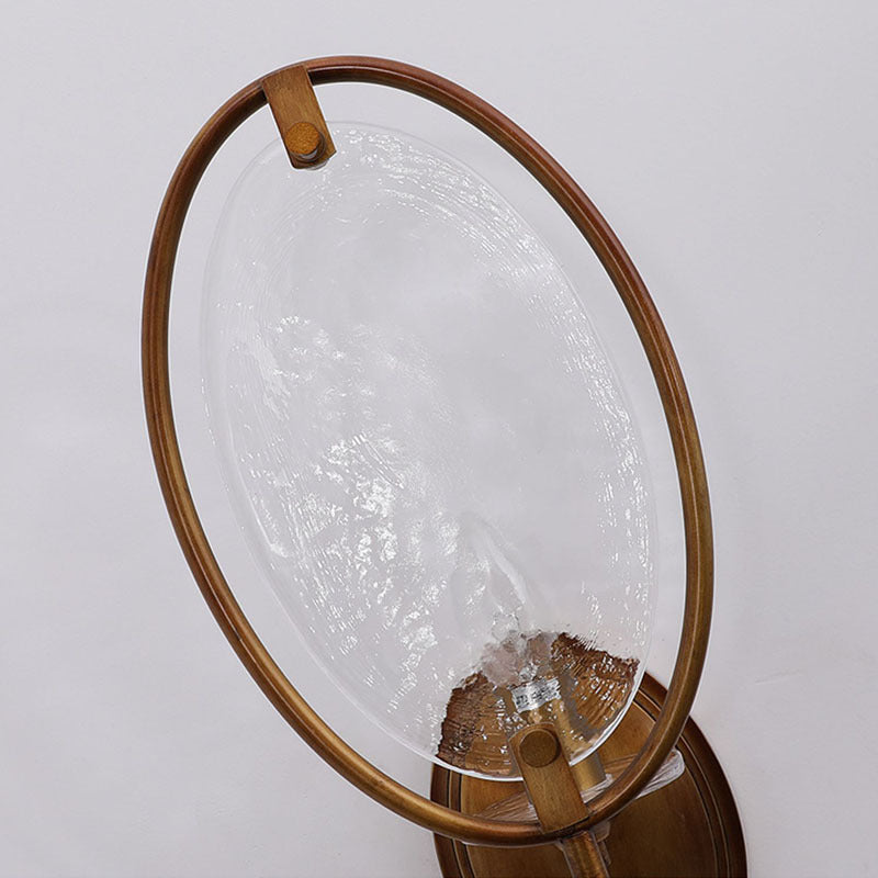 Racket Shape Copper Glass Wall Lamp