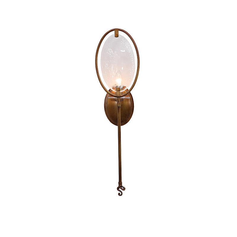 Racket Shape Copper Glass Wall Lamp