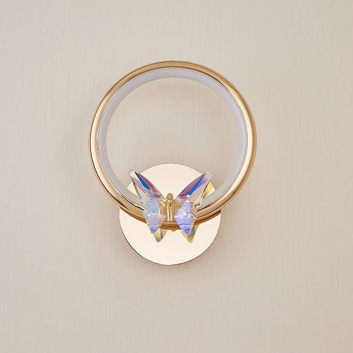 Circle Butterfly Aluminum Hardware Wall Lamp