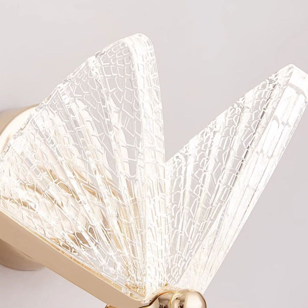 Butterfly Acrylic Lampshade Iron Wall Lamp