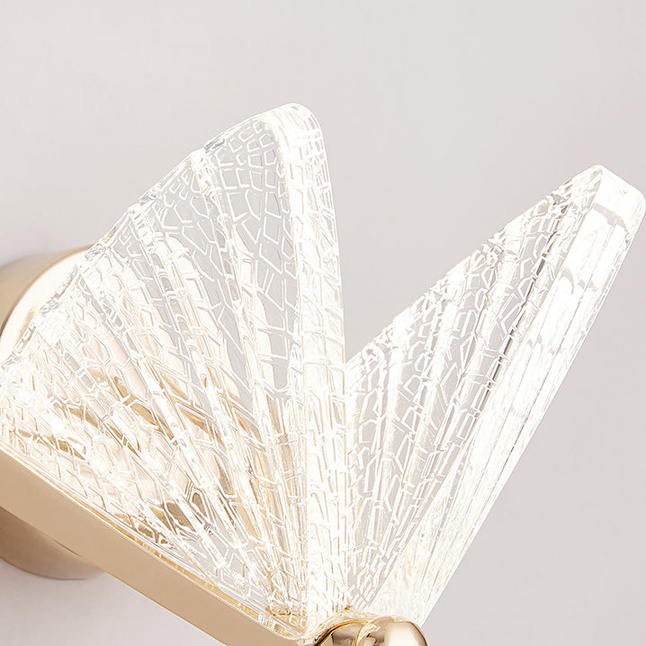 Butterfly Acrylic Lampshade Iron Wall Lamp