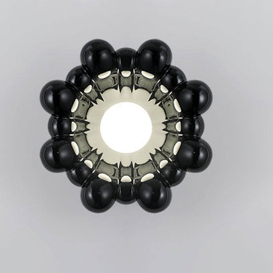 Cream Flower Shape Resin Wall Lamp