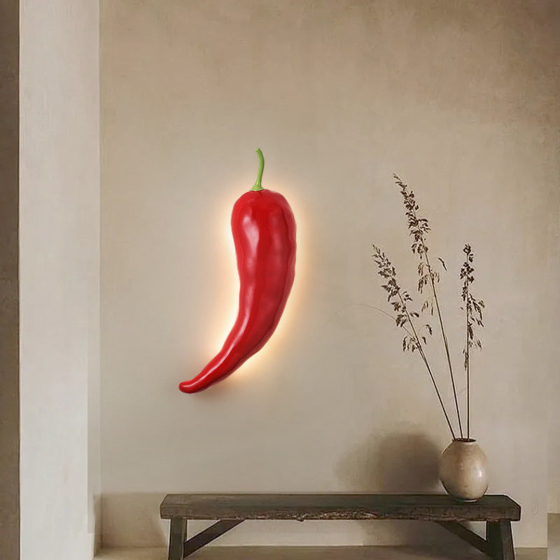 Chili Resin Glass Dining Wall Lamp
